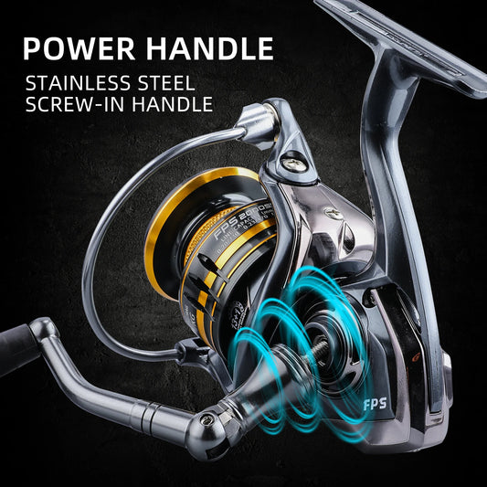 BEARKING brand New arrival Saltwater Fishing Reel Spinning 1000-6000 9+1BB 5.2:1 Max Drag 12KG Water-Proof Reels