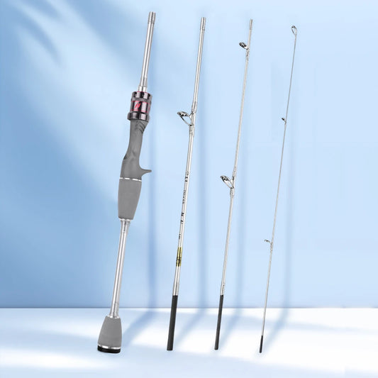 1.4M Casting Fishing Rods 4 Section Baitcasting Carbon Fishing Rods Ultralight Lure Trout Mini Pole Carbon Fiber Poles